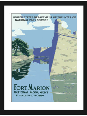 vintage Fort Marion National Monument Poster