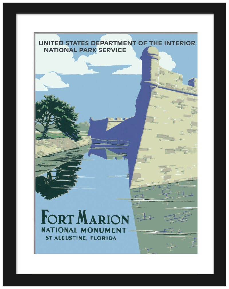 vintage Fort Marion National Monument Poster