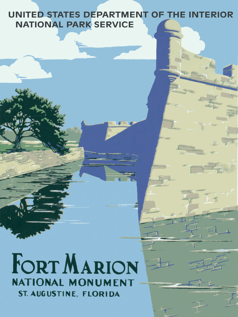 vintage Fort Marion National Monument Poster