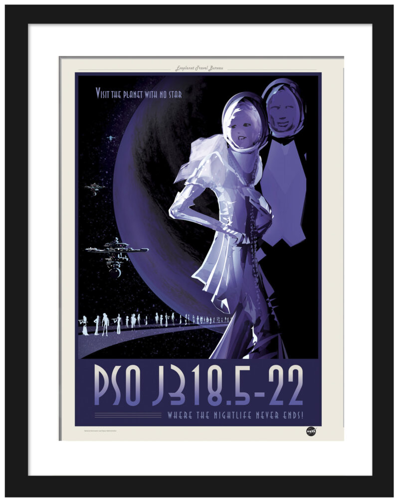 PSO J318.5-22 Exoplanet Vintage NASA Poster