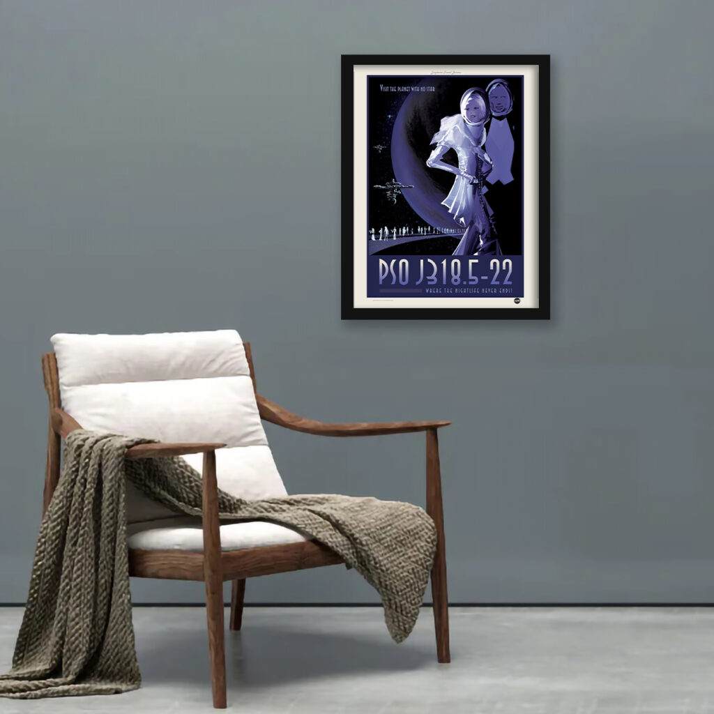 PSO J318.5-22 Exoplanet Vintage NASA Poster