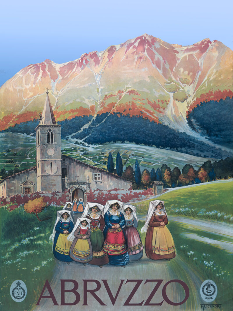 Vincenzo Alicandri's Abruzzo Vintage Poster