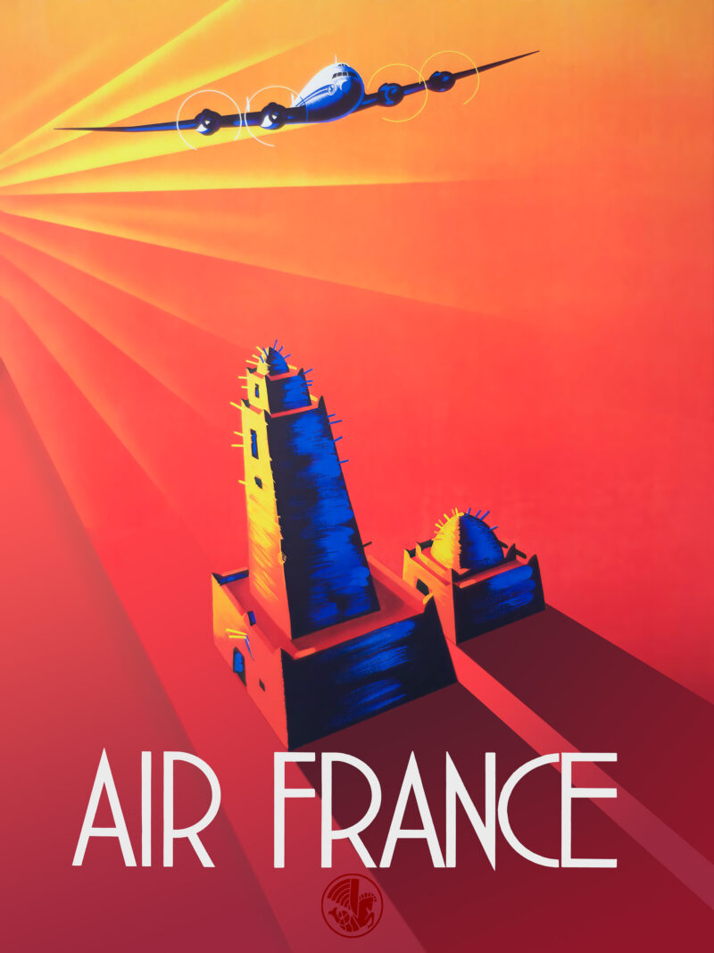 Air France Timbuktu Vintage Poster