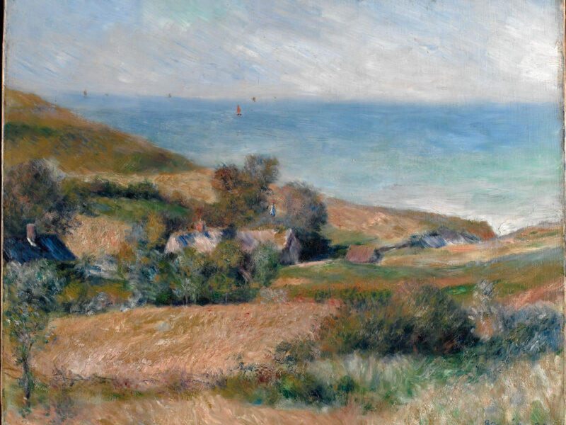 Art print reproduction of Renoir's Normandy seacoast scene