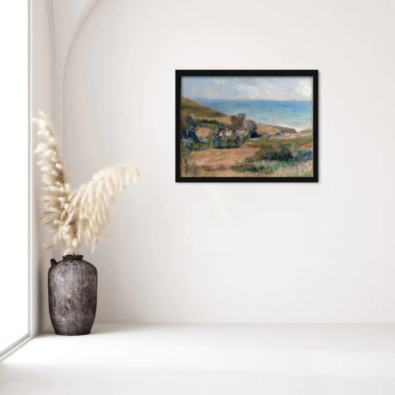 Art print reproduction of Renoir's Normandy seacoast scene