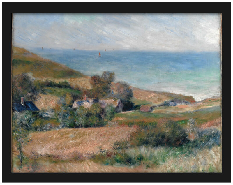 Art print reproduction of Renoir's Normandy seacoast scene