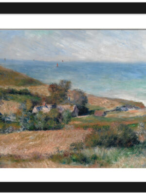 Art print reproduction of Renoir's Normandy seacoast scene