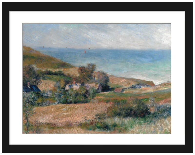 Art print reproduction of Renoir's Normandy seacoast scene