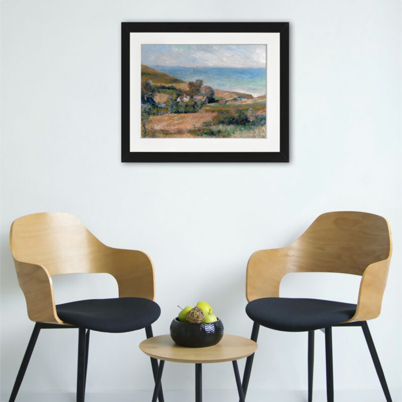 Art print reproduction of Renoir's Normandy seacoast scene