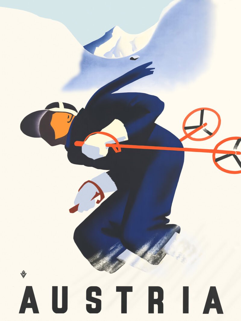 1930 Austria Ski Poster by PAUL KIRNIG