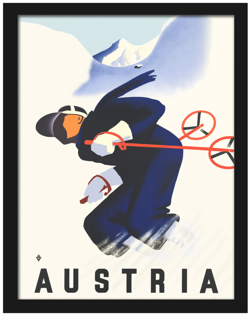 1930 Austria Ski Poster by PAUL KIRNIG