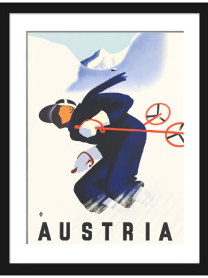 1930 Austria Ski Poster by PAUL KIRNIG