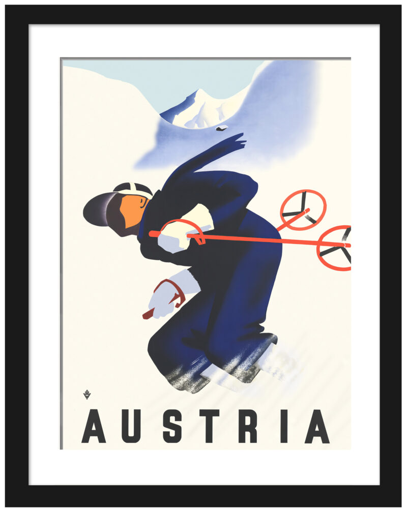 1930 Austria Ski Poster by PAUL KIRNIG