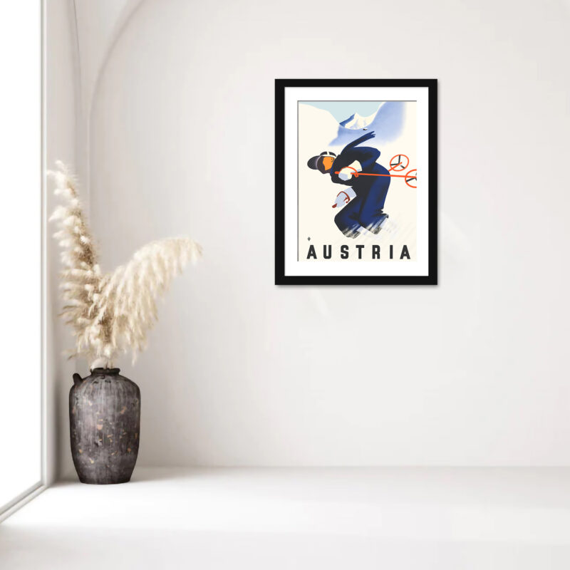 1930 Austria Ski Poster by PAUL KIRNIG