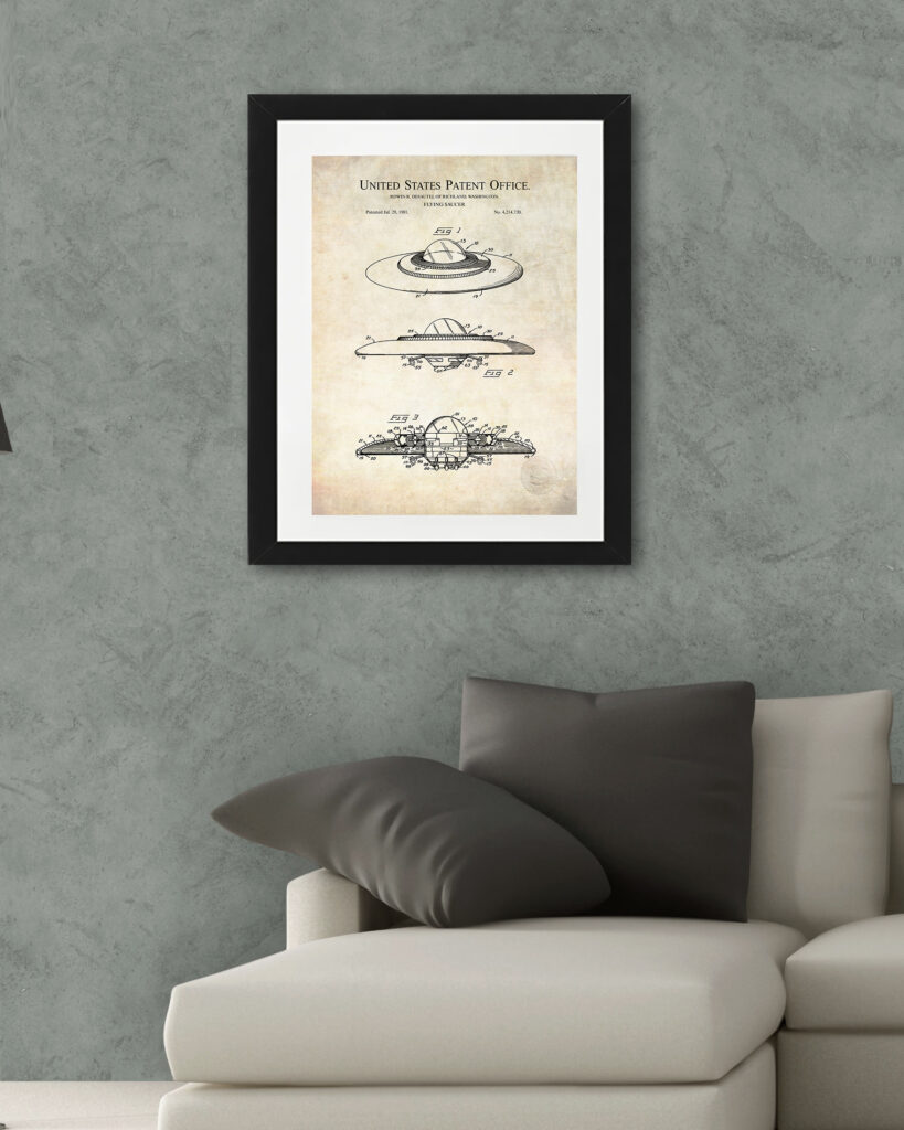 1980 Edwin R. Desautel Flying Disk Patent Art Print