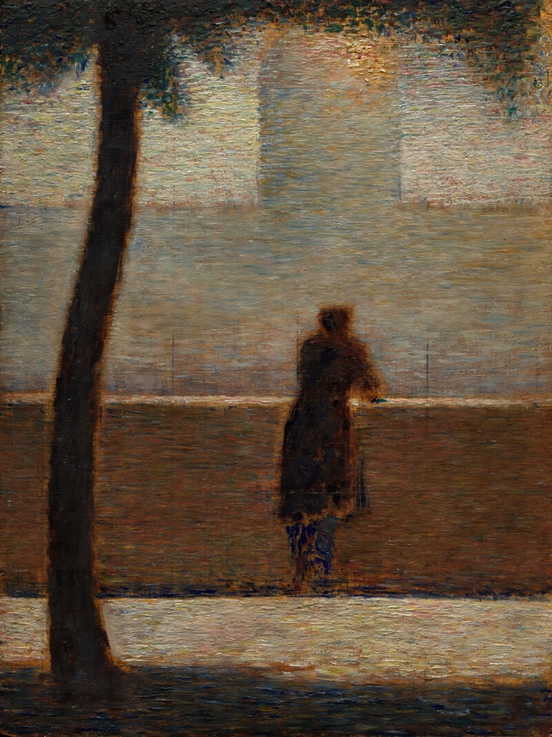 Seurat's 1881 "Man Leaning on a Parapet" art reproduction