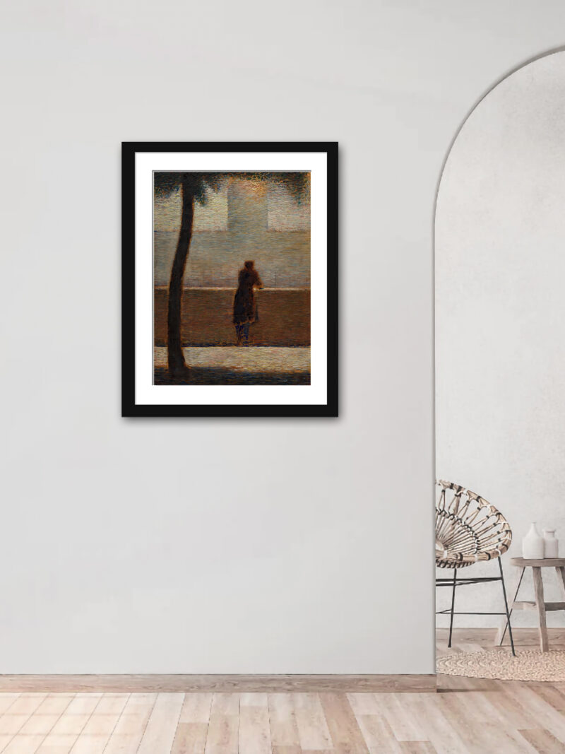 Seurat's 1881 "Man Leaning on a Parapet" art reproduction