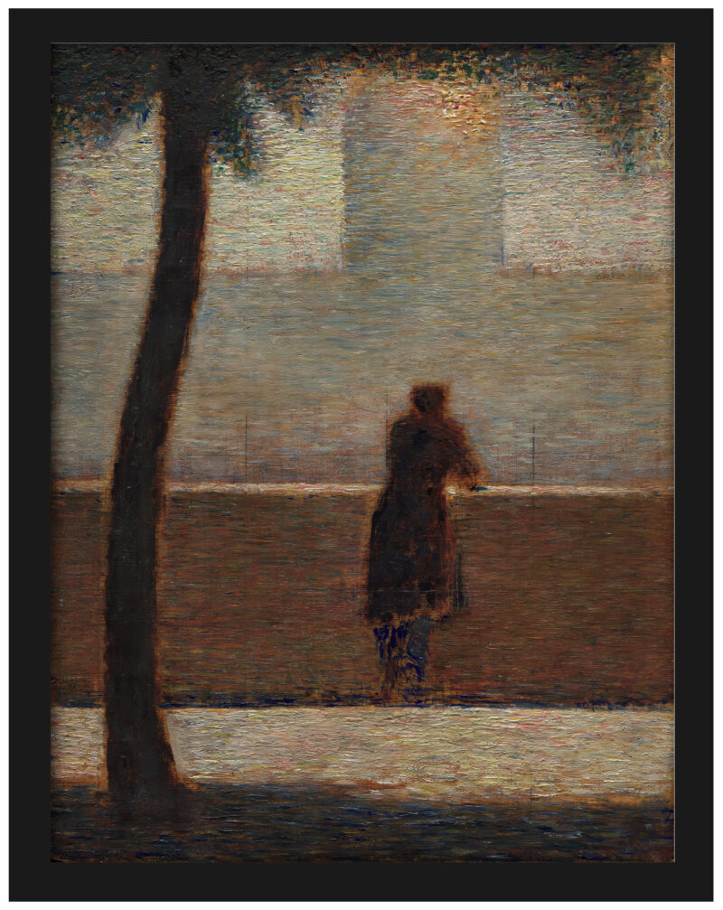 Seurat's 1881 "Man Leaning on a Parapet" art reproduction