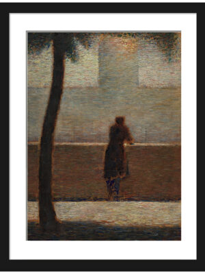 Seurat's 1881 "Man Leaning on a Parapet" art reproduction