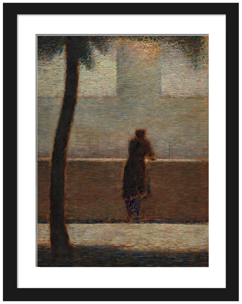Seurat's 1881 "Man Leaning on a Parapet" art reproduction