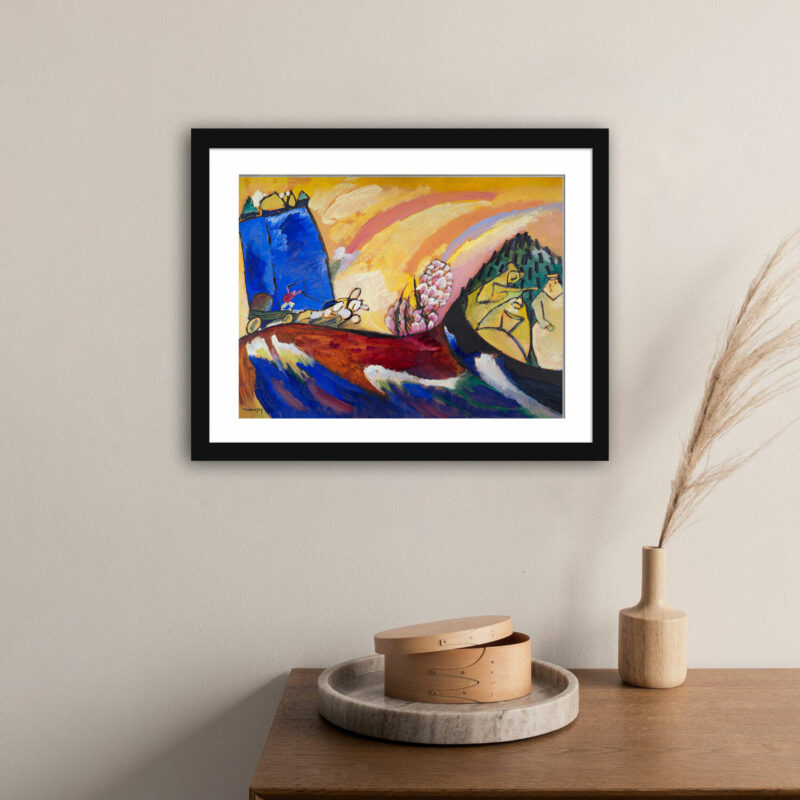 Vasily Kandinsky's "Painting with Troika" 1911 print.