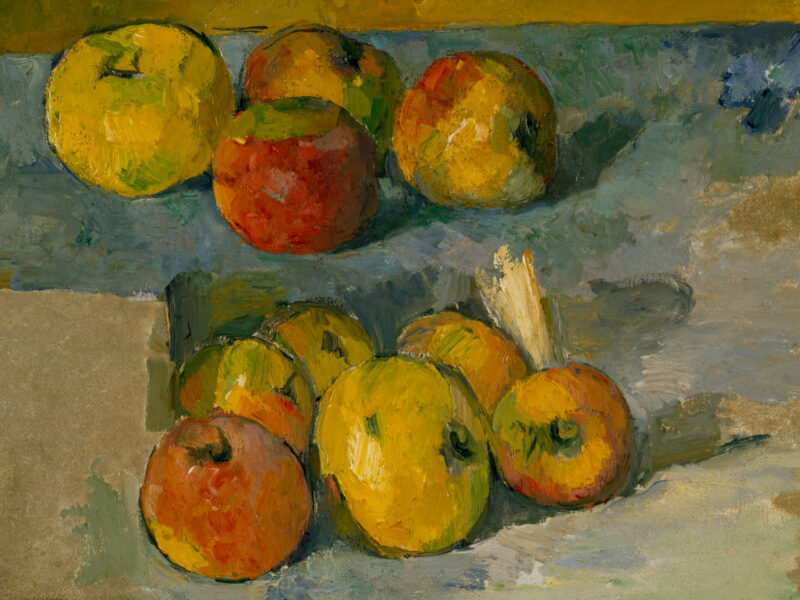 Paul Cézanne's "Apples" 1878 painting reproduction.