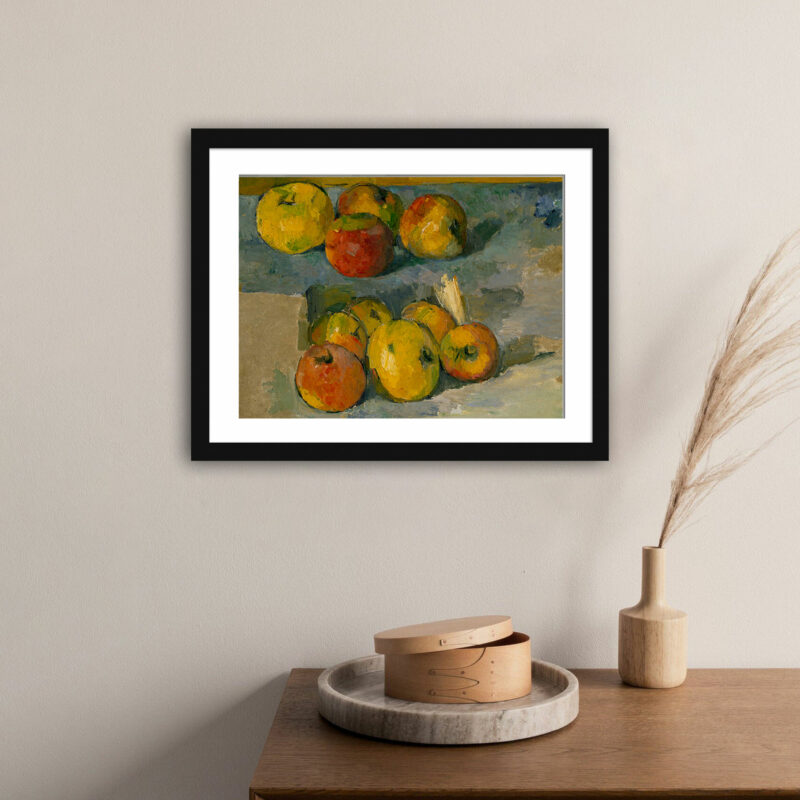 Paul Cézanne's "Apples" 1878 painting reproduction.