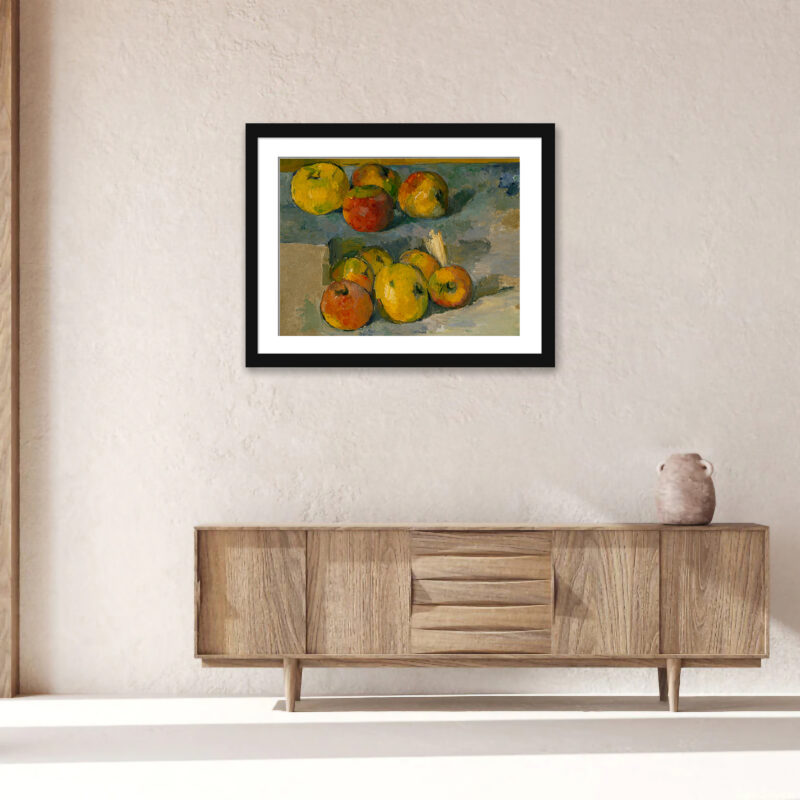 Paul Cézanne's "Apples" 1878 painting reproduction.