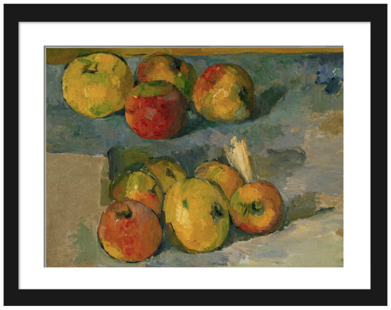 Paul Cézanne's "Apples" 1878 painting reproduction.