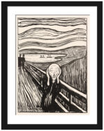 "The Scream" by Edvard Munch, 1895, artwork reproduction.