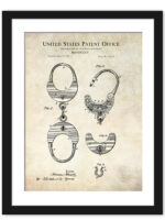 1880 antique handcuff patent illustration