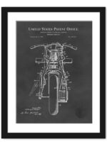1948 Indian Motorcycle patent illustration print.
