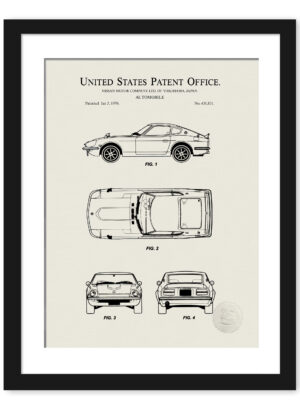 1970 Nissan 240Z Automobile Patent Illustration