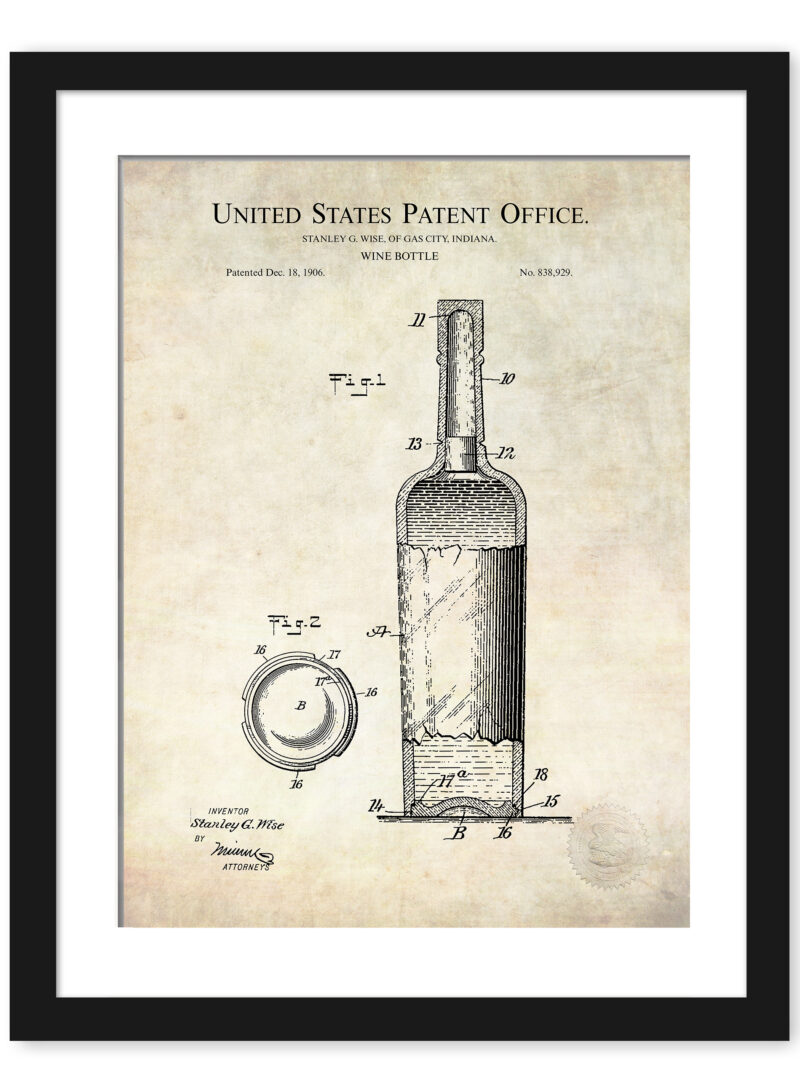 1906 bottle patent drawing.