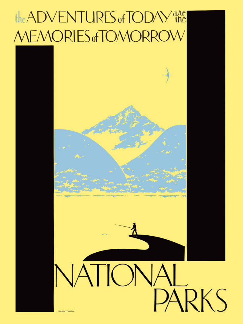 Vintage 1930s Arches National Park Poster Illustration