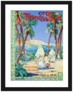 Vintage Algerie Tunisie Travel Poster Reproduction