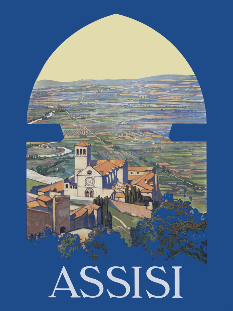 Vittorio Grassi Assisi Travel Poster
