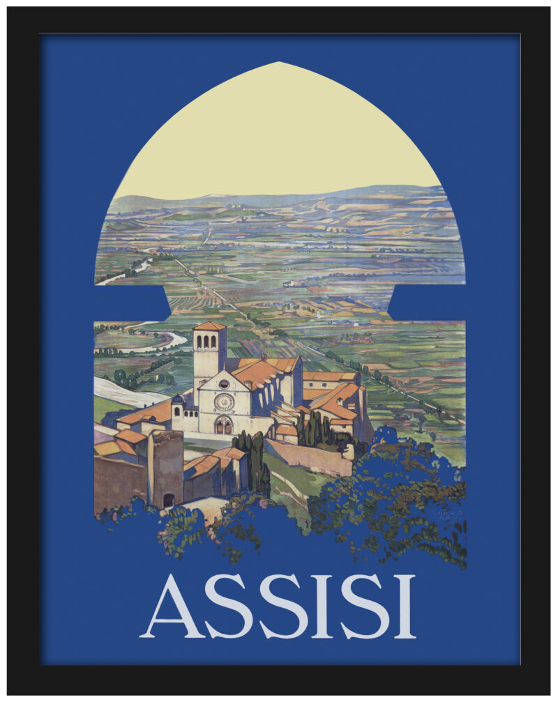 Vittorio Grassi Assisi Travel Poster