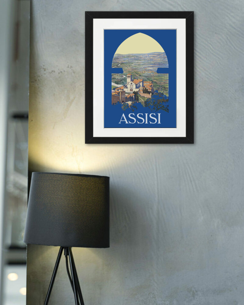 Vittorio Grassi Assisi Travel Poster