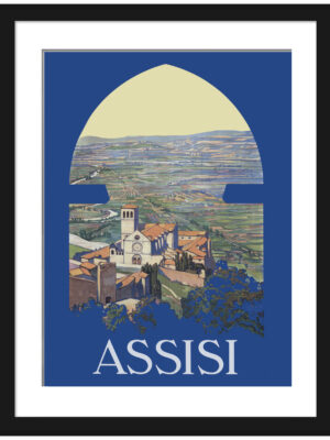 Vittorio Grassi Assisi Travel Poster