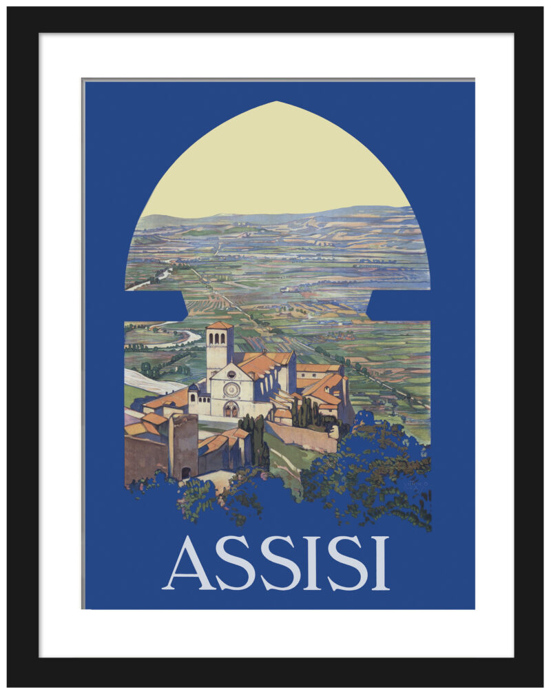 Vittorio Grassi Assisi Travel Poster