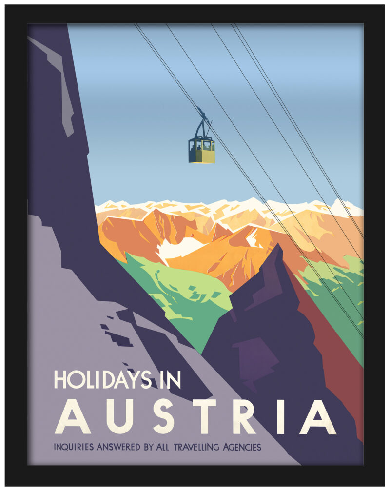 1950 Vintage Austria Alpine Travel Poster