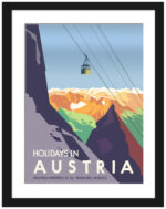 1950 Vintage Austria Alpine Travel Poster