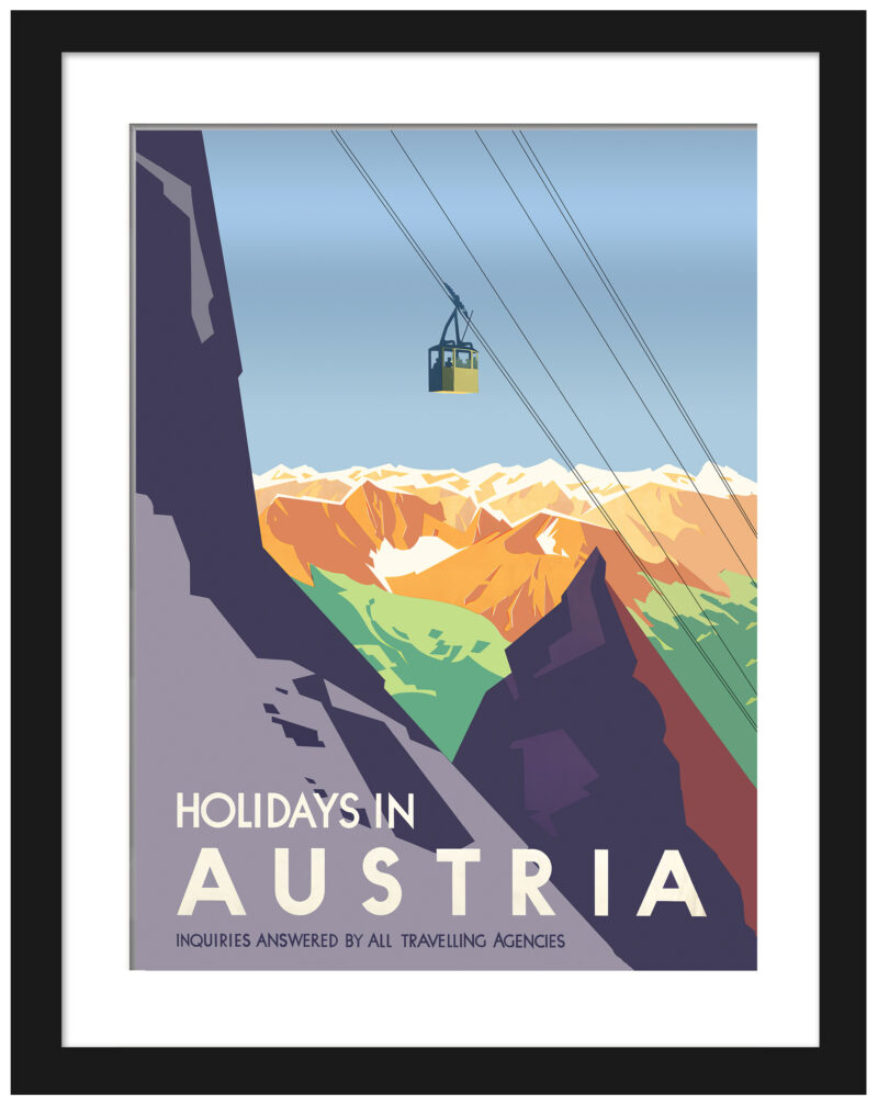 1950 Vintage Austria Alpine Travel Poster