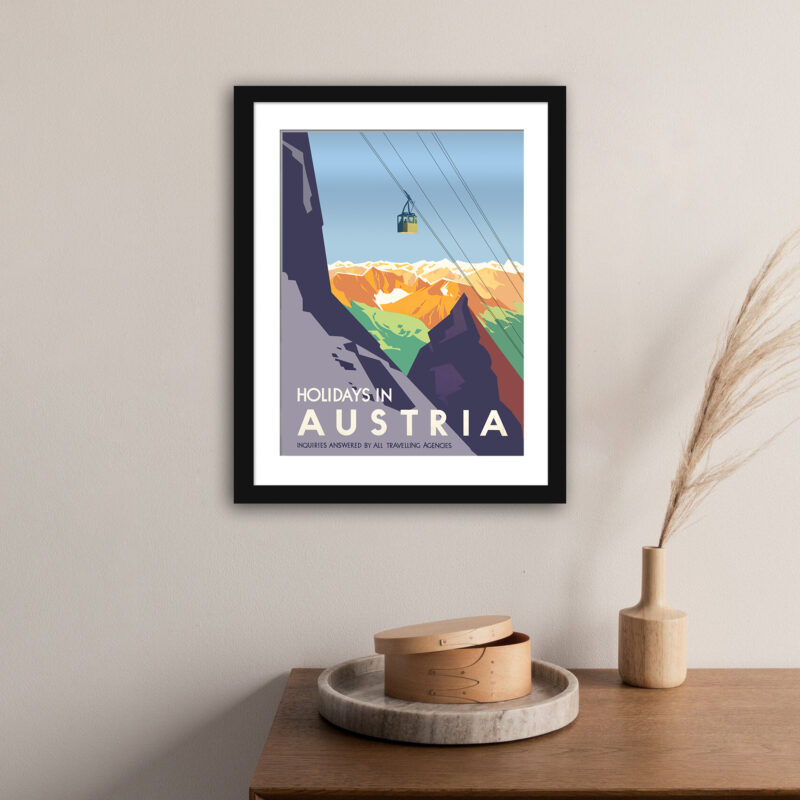 1950 Vintage Austria Alpine Travel Poster