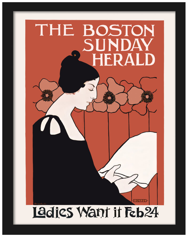 1895 Boston Herald Cover Art by Ethel Reed