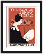 1895 Boston Herald Cover Art by Ethel Reed