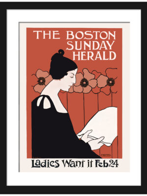 1895 Boston Herald Cover Art by Ethel Reed