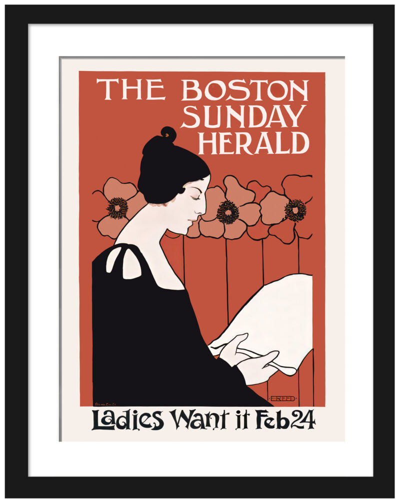 1895 Boston Herald Cover Art by Ethel Reed