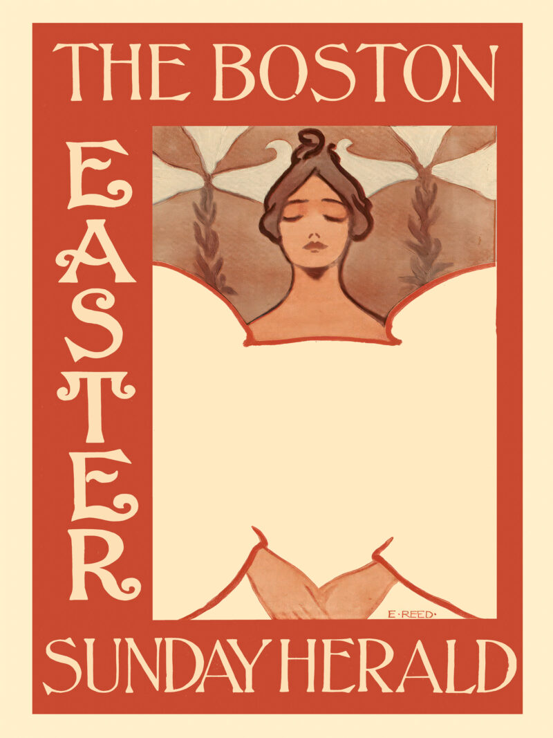 1895 Boston Sunday Herald Easter Cover by Ethel Reed